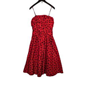 Vintage Act 1 New York Small Polka Dot Sleeveless Corset Top Dress Fit & Flare
